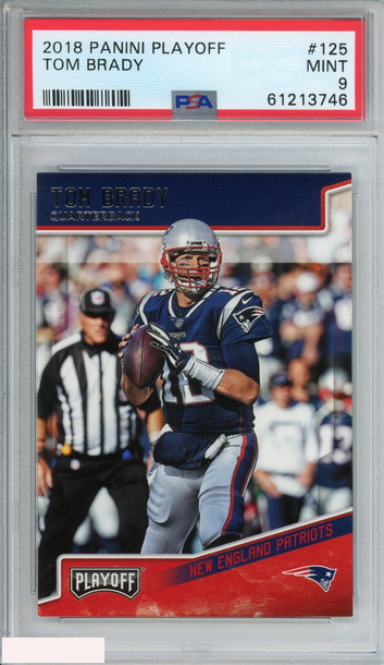 2018 PANINI PLAYOFF TOM BRADY #125 NEW ENGLAND PATRIOTS PSA 9 MINT