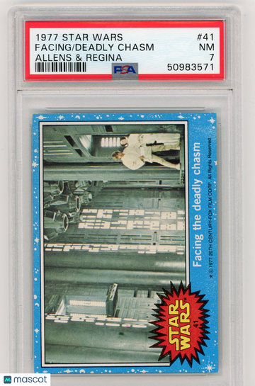 1977 Star Wars Allens & Regina Facing the Deadly Chasm #41 PSA 7