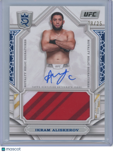 2024 Topps Royalty UFC Ikram Aliskerov #RYS-AGO /25 Relic