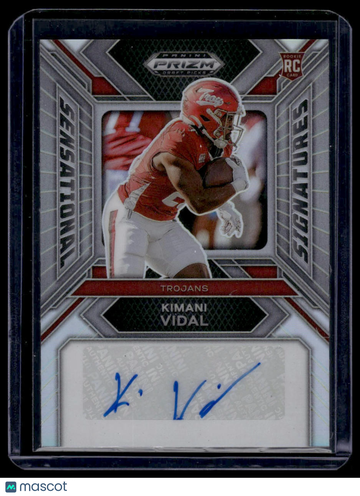 2024 Panini Prizm Draft Picks Kimani Vidal #SS-KVL Sensational Signatures Silver AU