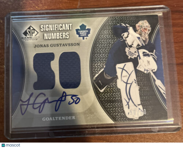 2009-10 SP Game Used Jonas Gustavsson Print Short