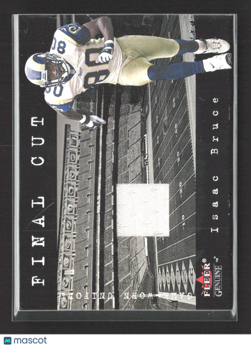 2001 Fleer Genuine Final Cut Isaac Bruce #N/A Game-worn uniform swatch