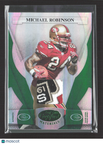 2008 Leaf Certified Materials Michael Robinson #123 Green Emerald Game-Worn Prime Jersey Patch