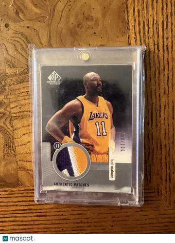 2004 Upper Deck SP Game Used Edition Authentic Patches Karl Malone #AP-KM /100 Authentic Patch Game-Used