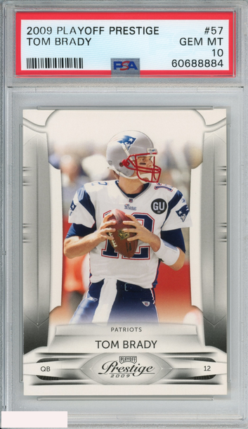 2009 PLAYOFF PRESTIGE TOM BRADY #57 NEW ENGLAND PATRIOTS PSA 10 GEM MT