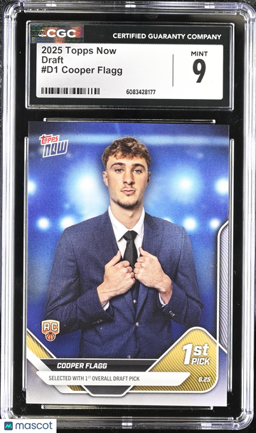 Cooper Flagg 2025 Topps Now #D1-Draft CGC 9