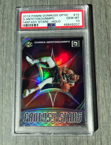 2019 optic fantasy stars Giannis Antetokounmpo psa 10