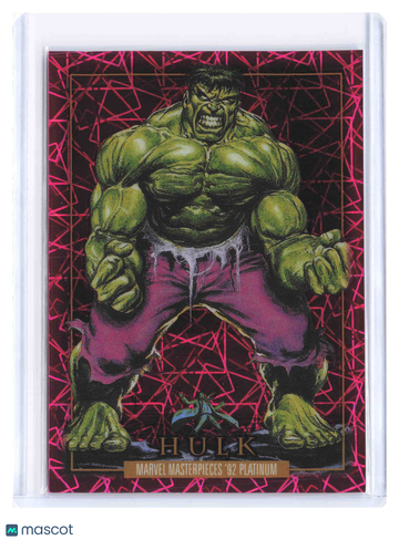 2024 Upper Deck Marvel Masterpieces III Platinum Hulk 608/992 Pink Lasers #32