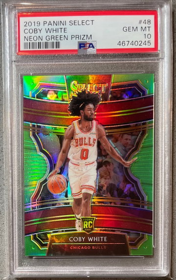 2019-20 Select Coby White Neon Green /75 PSA 10