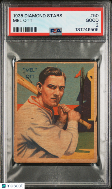 1935 Diamond Stars Mel Ott #50 PSA 2