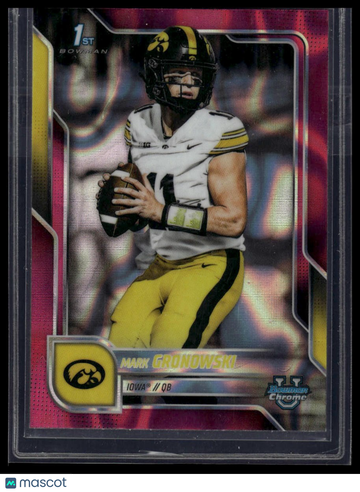 2025 Bowman University Chrome Mark Gronowski #127 Pink Lava Refractor