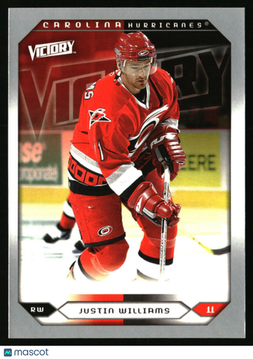 2005-06 Upper Deck Justin Williams #209 2005-06 Upper Deck Victory Update Carolina Hurricanes