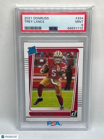 2021 Panini Donruss Trey Lance #254 PSA 9
