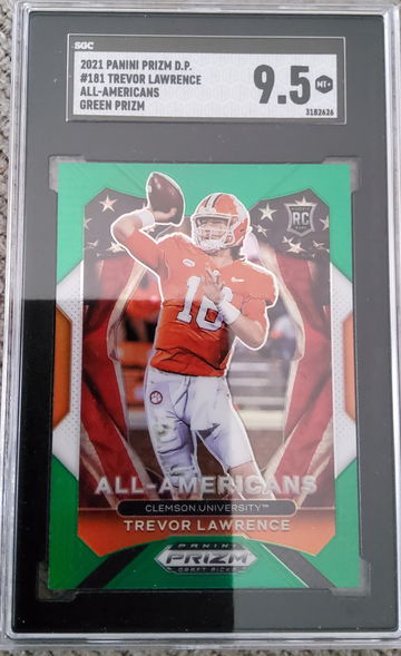 2021 Panini Prizm DP #181 Trevor Lawrence Green Prizm
