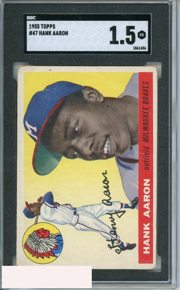 1955 TOPPS HANK AARON #47 SGC 1.5