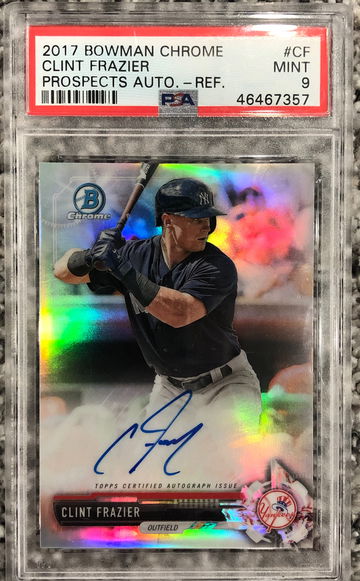2017 Bowman Chrome Prospects Auto Clint Frazier PSA 9