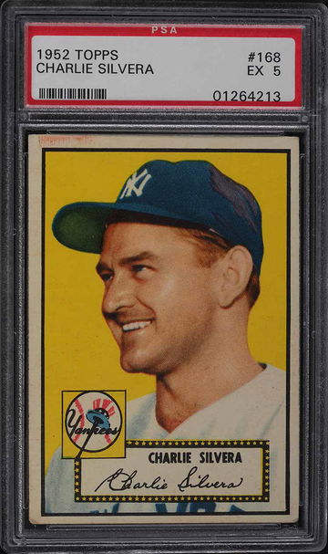 1952 Topps Baseball #168 Charlie Silvera PSA 5