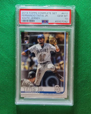 2019 Topps Chrome Complete Set White Jersey 410 PSA 10