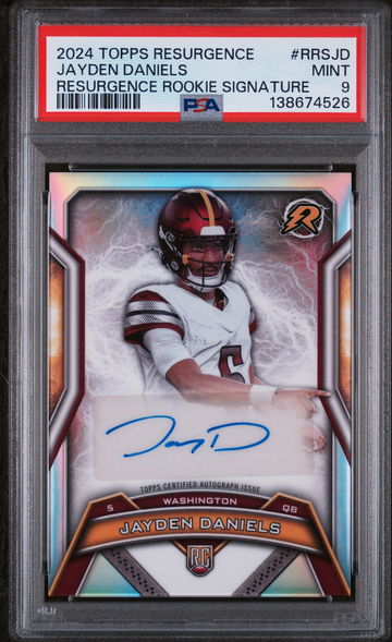 2024 Topps Resurgence Rookie Signature Jayden Daniels #RRSJD PSA 9