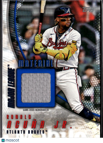 Ronald Acuña Jr. 2025 Topps Major League Material Game-Used Memorabilia /150 Atlanta Braves