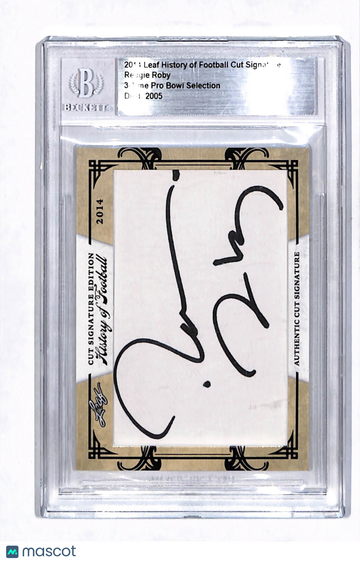 2014 Leaf History of Football Cut Signature Edition Reggie Roby Cut Signature
