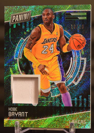 2018 Cyber Monday Panini KOBE BRYANT Gold Shimmer Relic Short Print SP #10/10