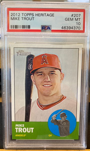 2012 Topps Heritage Mike Trout PSA 10