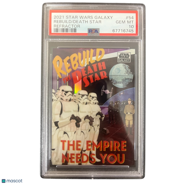 2021 Topps Chrome Star Wars Galaxy Death Star Rebuild #54 PSA 10