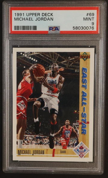 1991 Upper Deck East All Star Michael Jordan #69 PSA 9