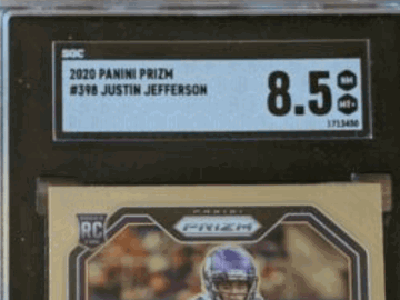 2020 PANINI PRIZM #398 JUSTIN JEFFERSON RC ROOKIE SGC 8.5 TJD