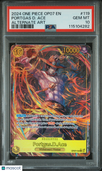 2024 One Piece Op07-500 Years In The Future Portgas D. Ace Alternate Art PSA 10 #119