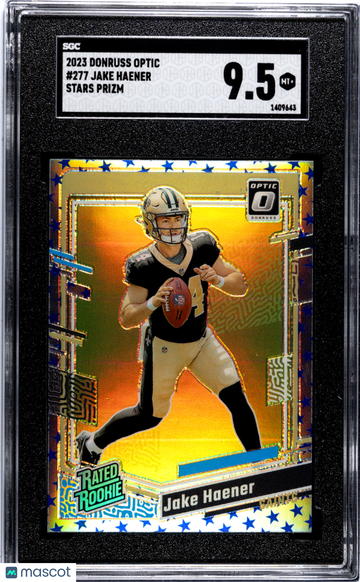 2023 Donruss Optic Jake Haener #277 Stars Prizm SGC 9.5