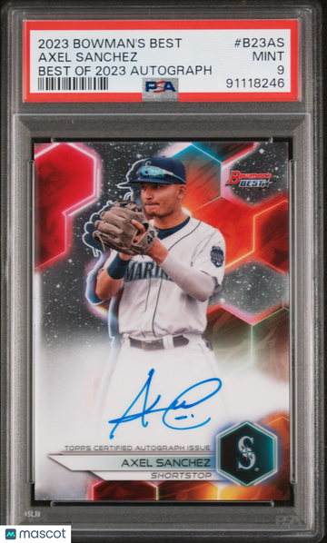 2023 Bowman's Best Best Of 2023 Autographs Axel Sanchez #B23AS PSA 9