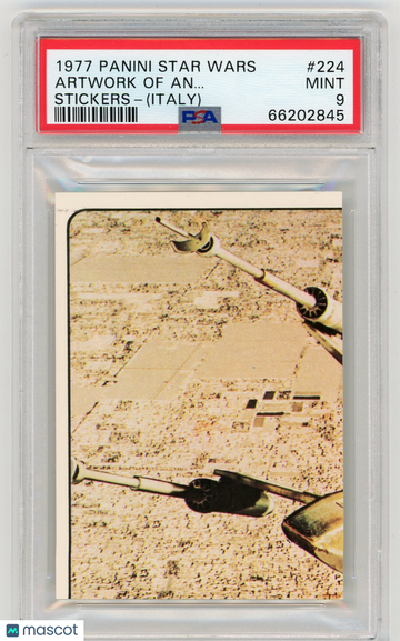 1977 Panini Stickers Star Wars (Italy) Artwork Of An.. . #224 PSA 9