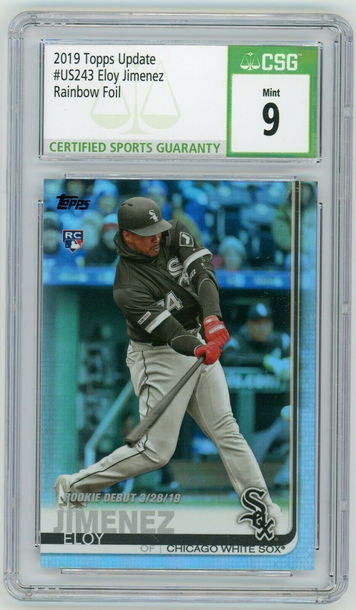 ELOY JIMENEZ 2019 Topps Update Rainbow Foil Rc #US243 CSG 9