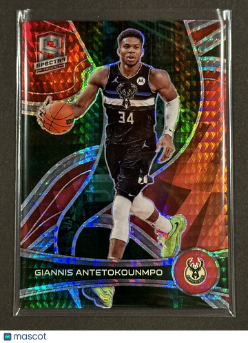 Giannis Antetokounmpo 2021-22 Spectra Asia Tmall Variation Hyper Red Green Bucks