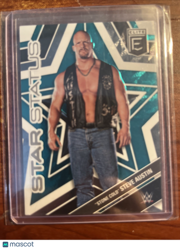 2023 Panini Donruss Elite WWE Steve Austin #2 Teal Parallel/Variety Insert