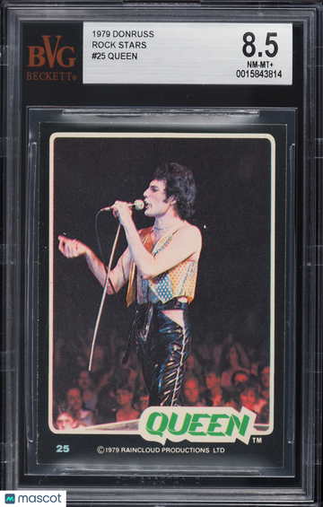 1979 Donruss Rock Stars Freddie Mercury Queen #25 BGS 8.5