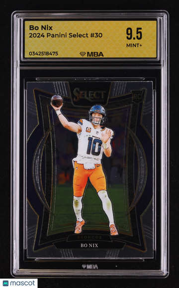 2024 Panini Select Bo Nix #30 MBA 9.5
