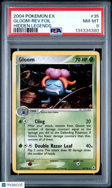 2004 Pokemon EX Hidden Legends Gloom-Rev. Foil Hidden Legends PSA 8 #35