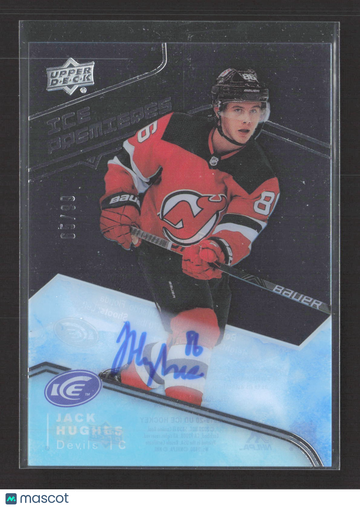 2020 Upper Deck Ice Ice Premieres Jack Hughes #IPA-JH / Auto