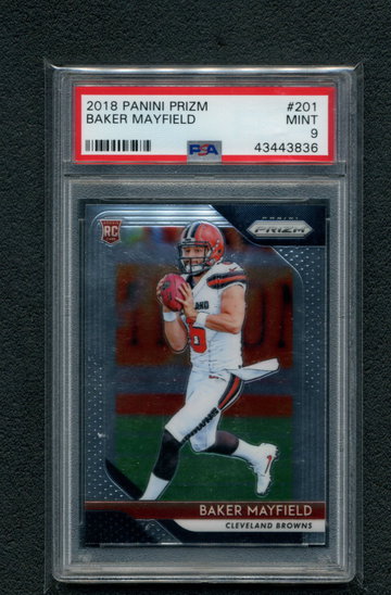 2018 Panini Prizm 201 Baker Mayfield RC PSA 9