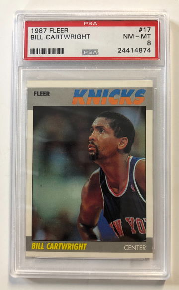 1987 Fleer Bill Cartwright PSA 8