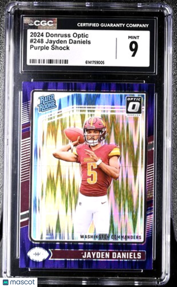 2024 Panini Donruss Optic Jayden Daniels #248 Optic Parallel/Variety Rookie Base Set 9 Donruss