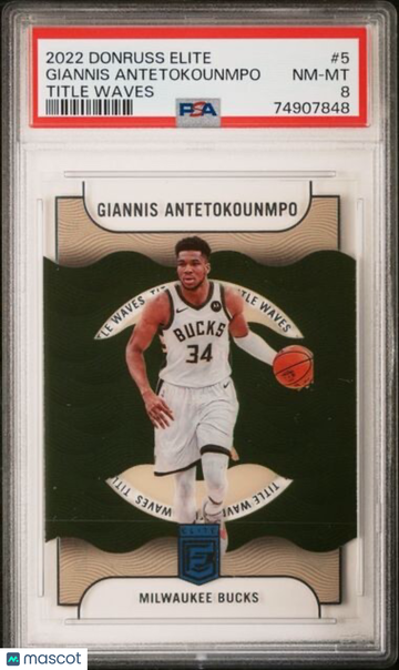2022 Panini Donruss Elite Giannis Antetokounmpo #5 PSA 8