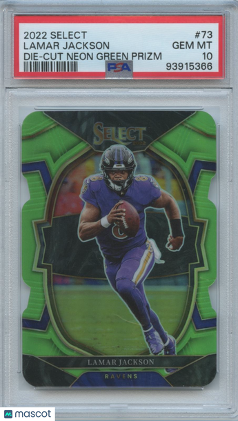 2022 Panini Select Lamar Jackson #73 Die-Cut PSA 10