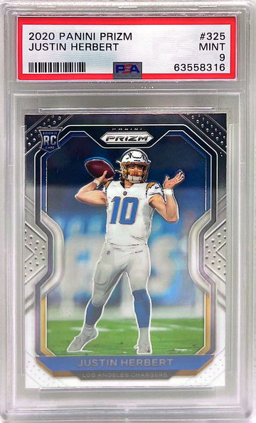 2020 Panini Prizm  Justin Herbert #325  PSA 9