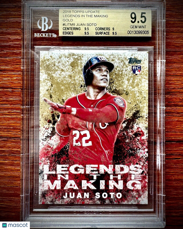 2018 Topps Update Juan Soto RC Legends In The Making Gold #7/50 Rookie BGS 9.5