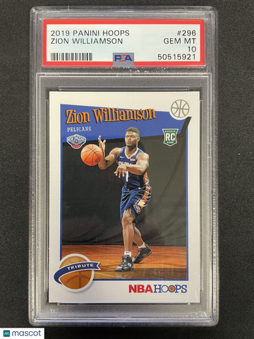 2019 Panini Hoops Zion Williamson #296 PSA 10