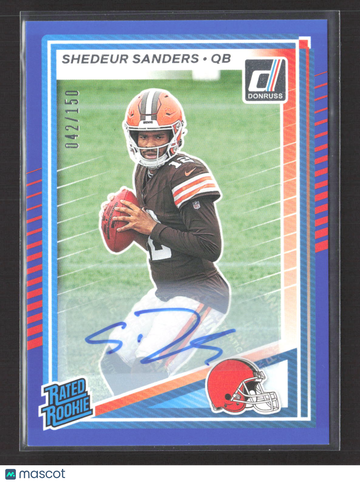 2025 Panini Donruss Shedeur Sanders #306 Blue /150
